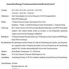 Vereinsmeisterschaft 2016