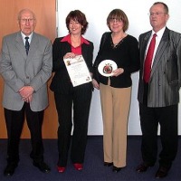 Kurt Schlapper, Almut und Elfi Knebel, Ernst Bedau (v.l.n.r.)