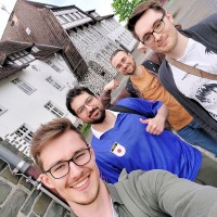 Das SFK-Team mit Timo, Yakub, Noel und Lukas