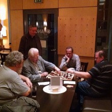Partieanalyse im Bistro (Zeche Helene)