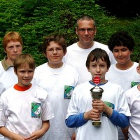 Team SFK v.l.n.r.: Frau Oversohl, Anna, Tim, Bernd Rosen, Patrick, Arman, Lukas und Frau Imcke