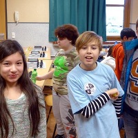 Schnappschuss aus der U12 mit Isabel und Noel