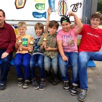 Team Kantschule mit Stefan, Luca, Noel, Dylan, Juan und Lukas
